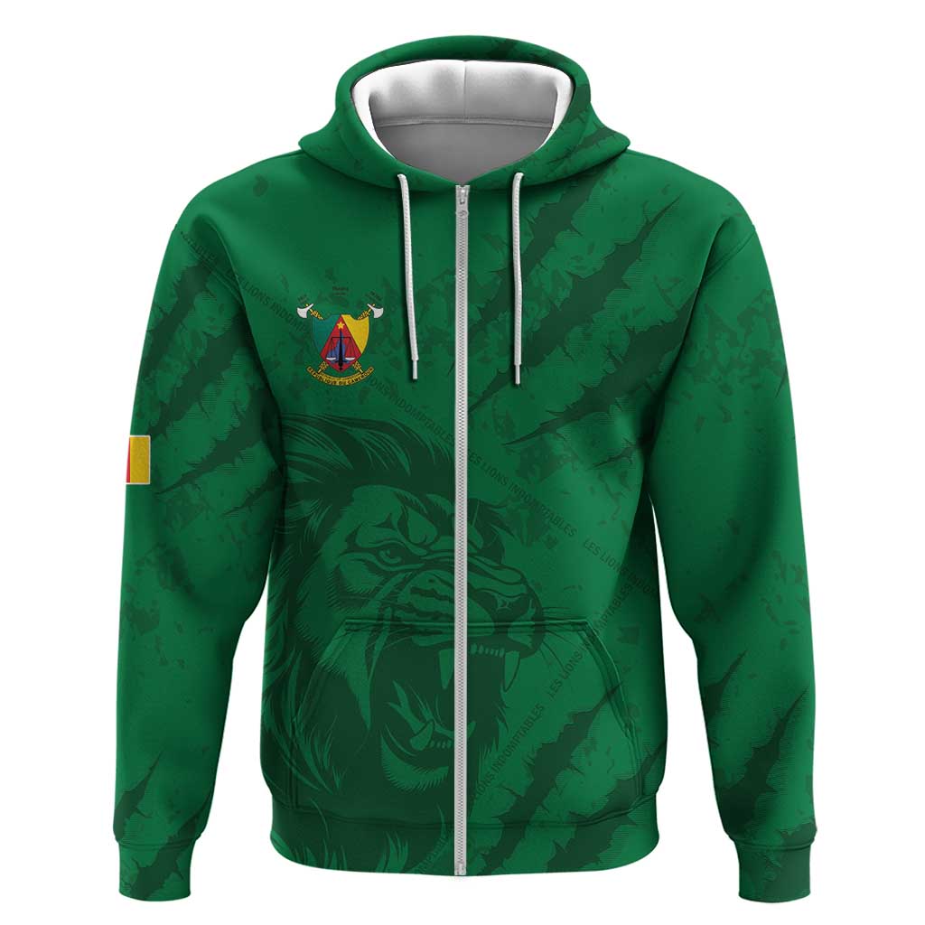 Custom Cameroon Football Hoodie Go Les Lions Indomptables Go - Wonder Print Shop