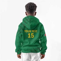 Custom Cameroon Football Kid Hoodie Go Les Lions Indomptables Go - Wonder Print Shop