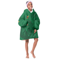 Custom Cameroon Football Kid Wearable Blanket Hoodie Go Les Lions Indomptables Go - Wonder Print Shop