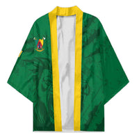 Custom Cameroon Football Kimono Go Les Lions Indomptables Go - Wonder Print Shop