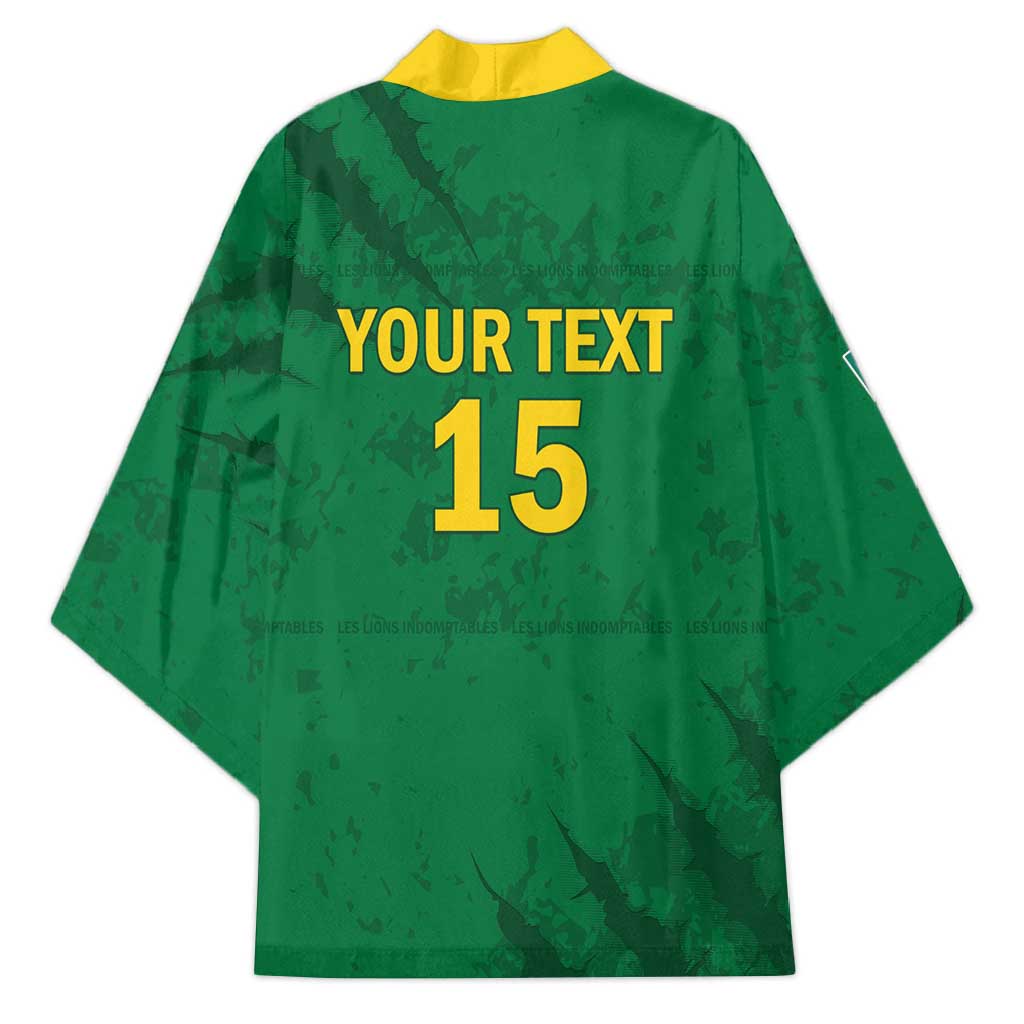 Custom Cameroon Football Kimono Go Les Lions Indomptables Go - Wonder Print Shop