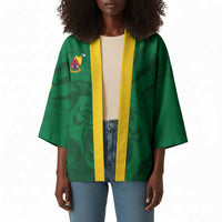 Custom Cameroon Football Kimono Go Les Lions Indomptables Go - Wonder Print Shop