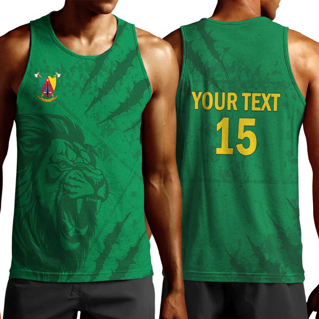 Custom Cameroon Football Men Tank Top Go Les Lions Indomptables Go - Wonder Print Shop