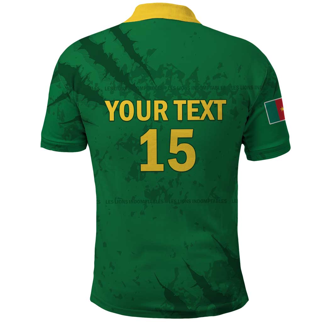 Custom Cameroon Football Polo Shirt Go Les Lions Indomptables Go LT15