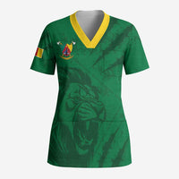 Custom Cameroon Football Scrub Top Go Les Lions Indomptables Go - Wonder Print Shop