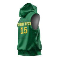 Custom Cameroon Football Sleeveless Hoodie Go Les Lions Indomptables Go - Wonder Print Shop
