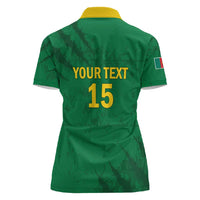 Custom Cameroon Football Women Polo Shirt Go Les Lions Indomptables Go LT15