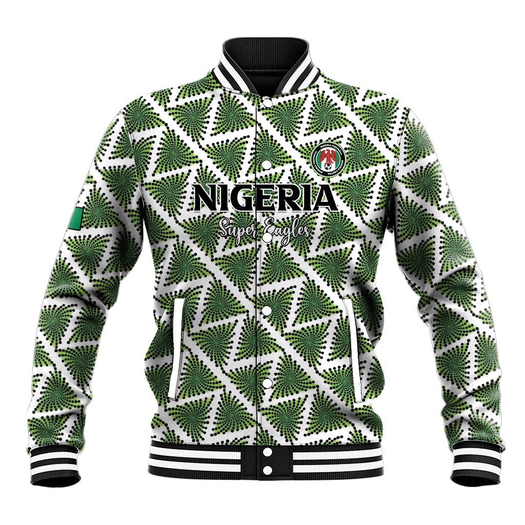 Custom Nigeria Football Baseball Jacket Come On Super Eagles - Wonder Print Shop