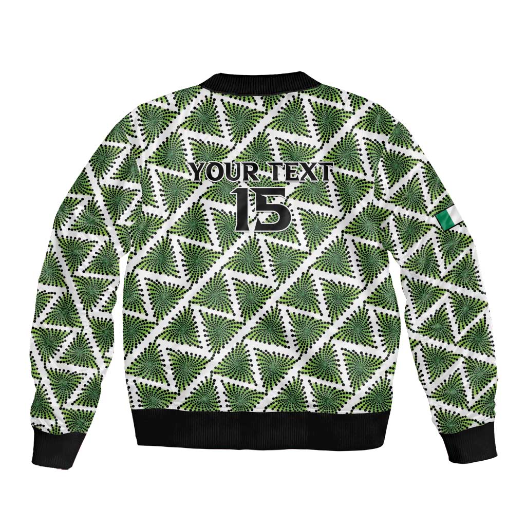 Custom Nigeria Football Bomber Jacket Come On Super Eagles - Wonder Print Shop