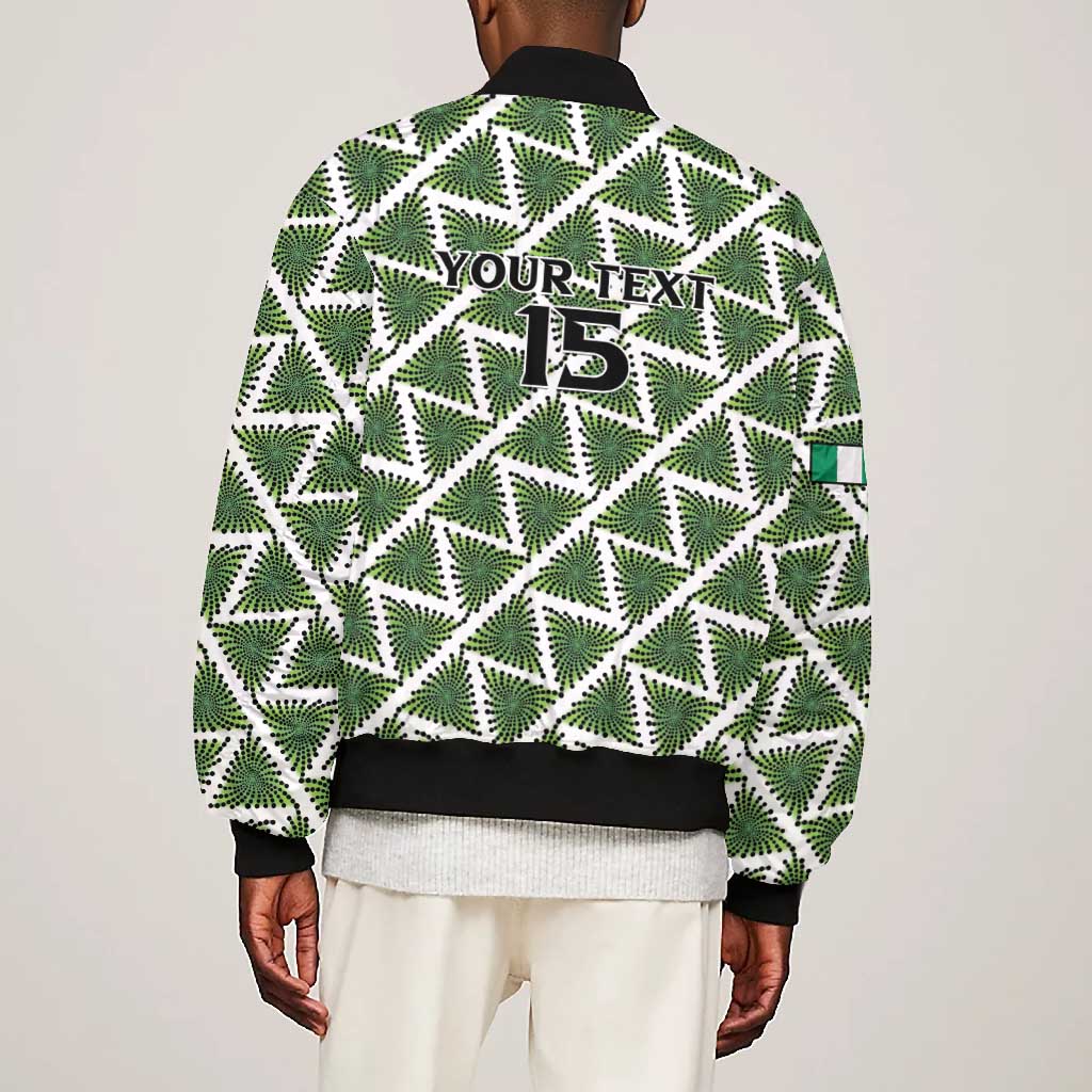 Custom Nigeria Football Bomber Jacket Come On Super Eagles - Wonder Print Shop