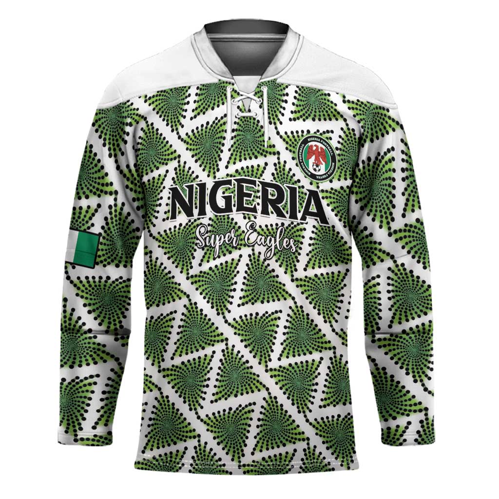 Custom Nigeria Football Hockey Jersey Come On Super Eagles - Wonder Print Shop