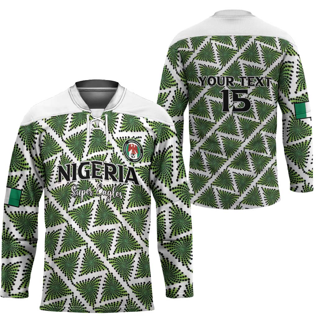 Custom Nigeria Football Hockey Jersey Come On Super Eagles - Wonder Print Shop