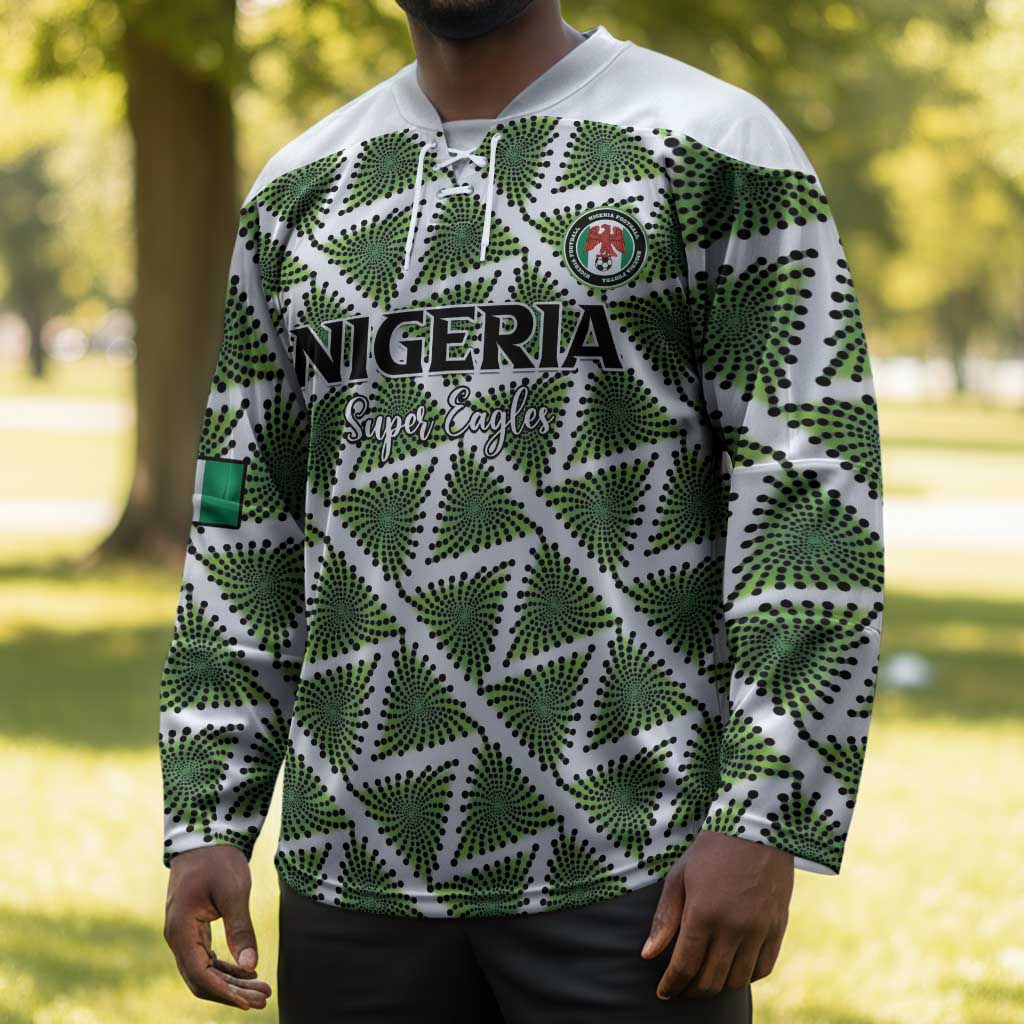 Custom Nigeria Football Hockey Jersey Come On Super Eagles - Wonder Print Shop