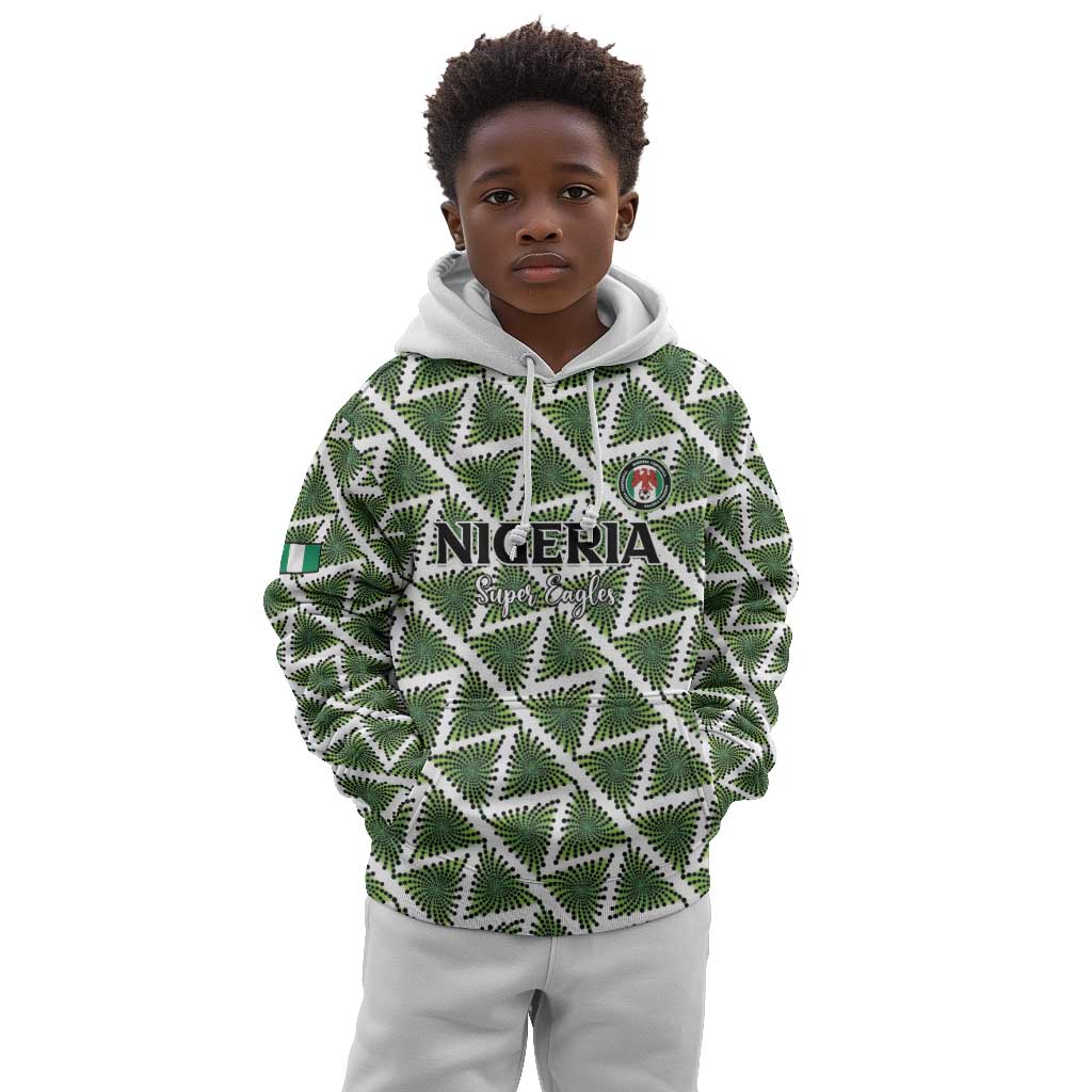 Custom Nigeria Football Kid Hoodie Come On Super Eagles - Wonder Print Shop