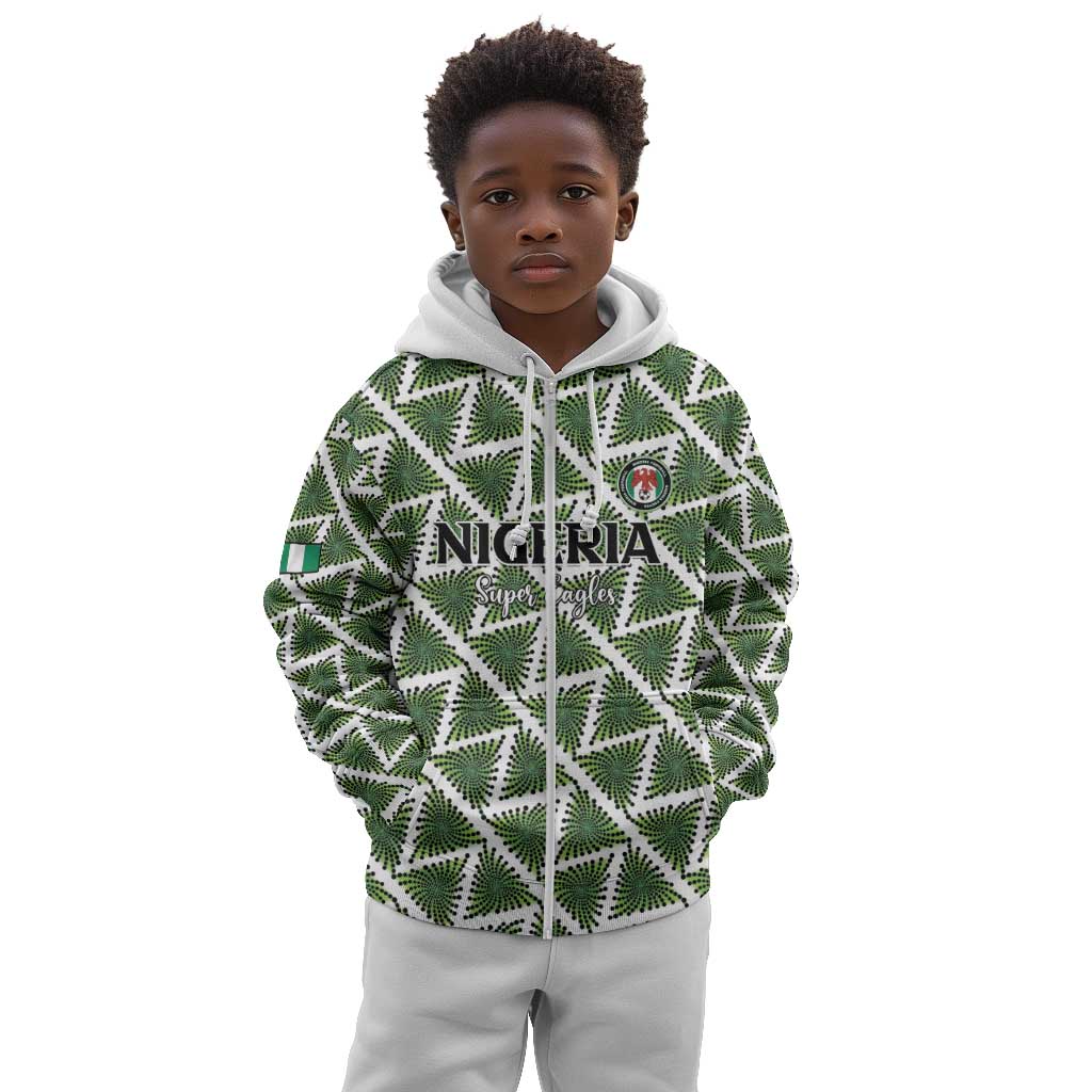 Custom Nigeria Football Kid Hoodie Come On Super Eagles - Wonder Print Shop