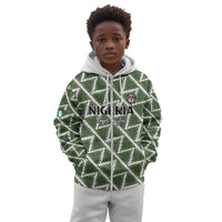 Custom Nigeria Football Kid Hoodie Come On Super Eagles - Wonder Print Shop