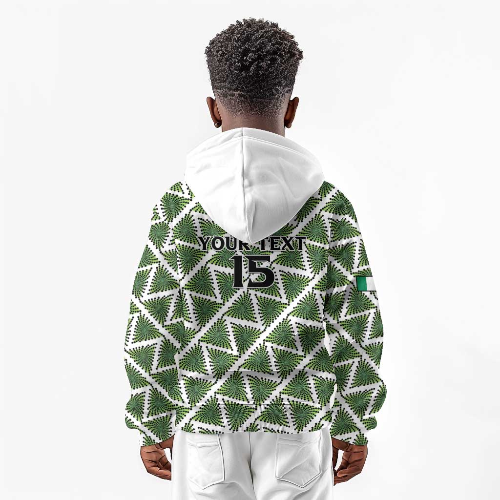 Custom Nigeria Football Kid Hoodie Come On Super Eagles - Wonder Print Shop