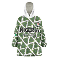 Custom Nigeria Football Kid Wearable Blanket Hoodie Come On Super Eagles - Wonder Print Shop