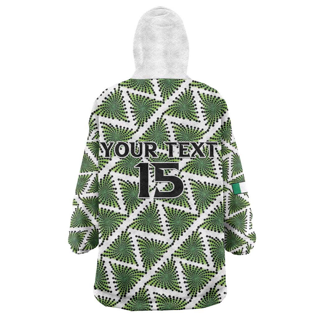 Custom Nigeria Football Kid Wearable Blanket Hoodie Come On Super Eagles - Wonder Print Shop