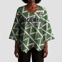 Custom Nigeria Football Kimono Sleeve Blouse Come On Super Eagles - Wonder Print Shop