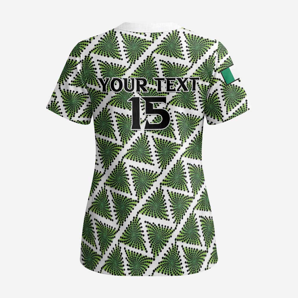 Custom Nigeria Football Scrub Top Come On Super Eagles - Wonder Print Shop