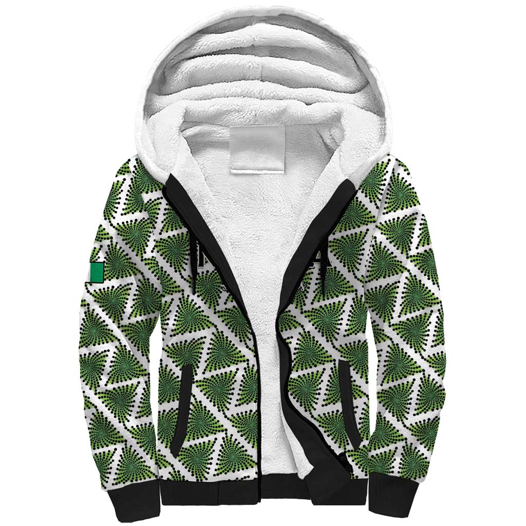 Custom Nigeria Football Sherpa Hoodie Come On Super Eagles - Wonder Print Shop