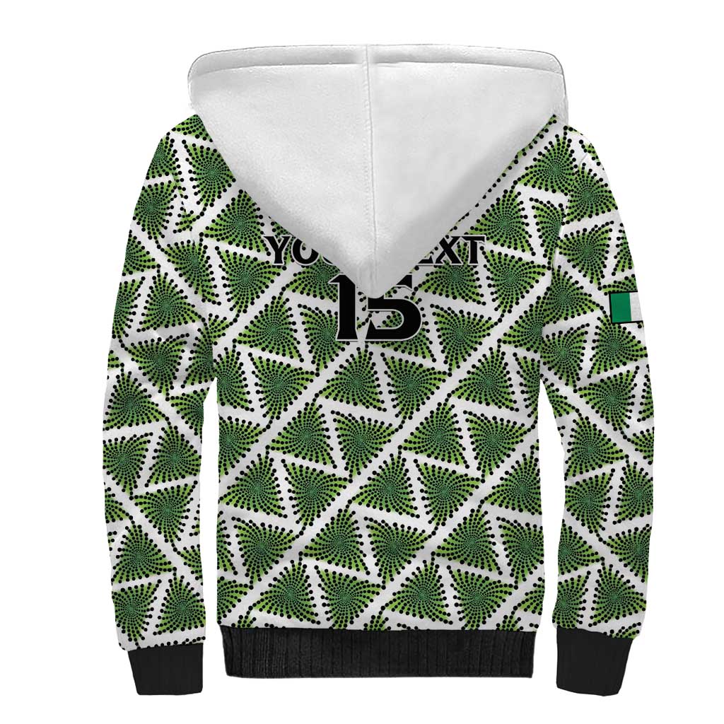 Custom Nigeria Football Sherpa Hoodie Come On Super Eagles - Wonder Print Shop