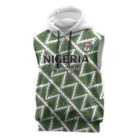 Custom Nigeria Football Sleeveless Hoodie Come On Super Eagles - Wonder Print Shop
