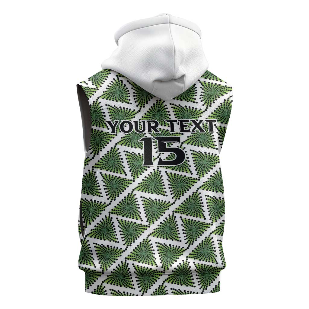 Custom Nigeria Football Sleeveless Hoodie Come On Super Eagles - Wonder Print Shop
