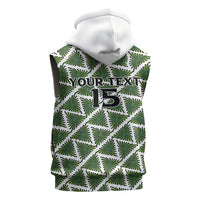 Custom Nigeria Football Sleeveless Hoodie Come On Super Eagles - Wonder Print Shop