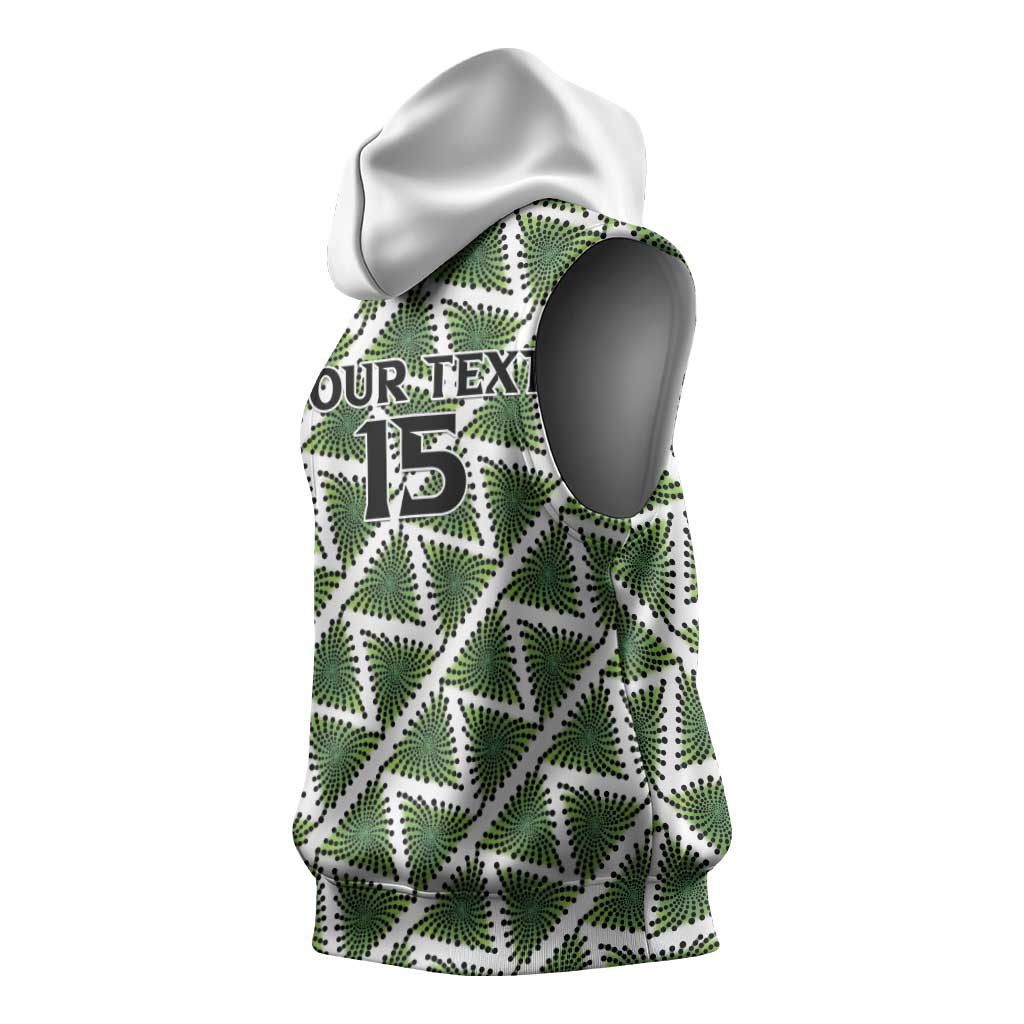 Custom Nigeria Football Sleeveless Hoodie Come On Super Eagles - Wonder Print Shop