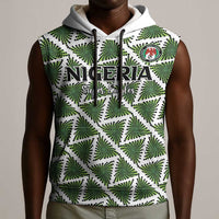Custom Nigeria Football Sleeveless Hoodie Come On Super Eagles - Wonder Print Shop