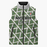 Custom Nigeria Football Sleeveless Puffer Jacket Come On Super Eagles - Wonder Print Shop