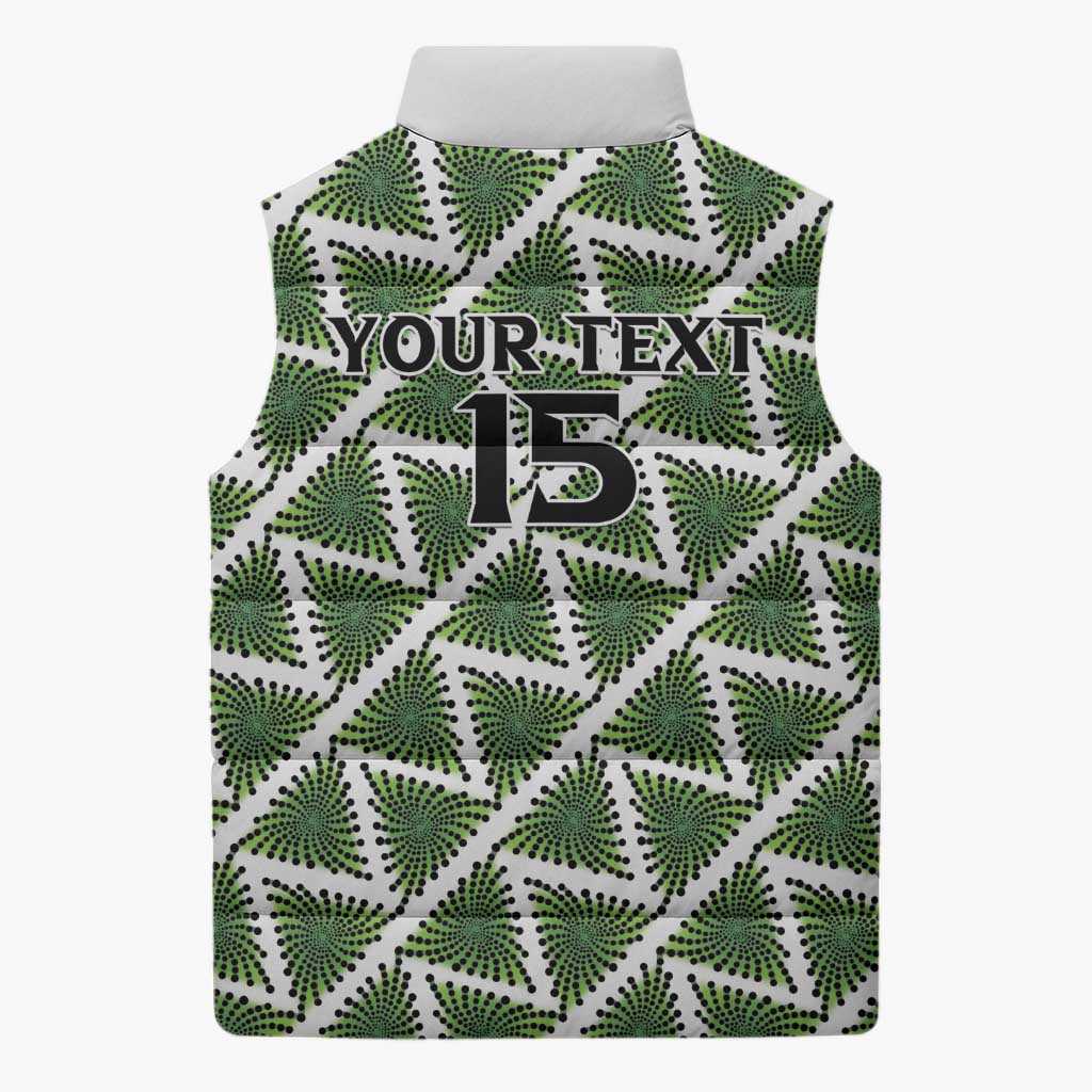 Custom Nigeria Football Sleeveless Puffer Jacket Come On Super Eagles - Wonder Print Shop