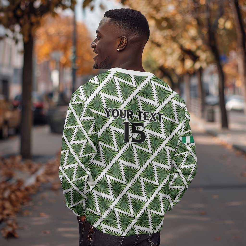 Custom Nigeria Football Sweatshirt Come On Super Eagles - Wonder Print Shop