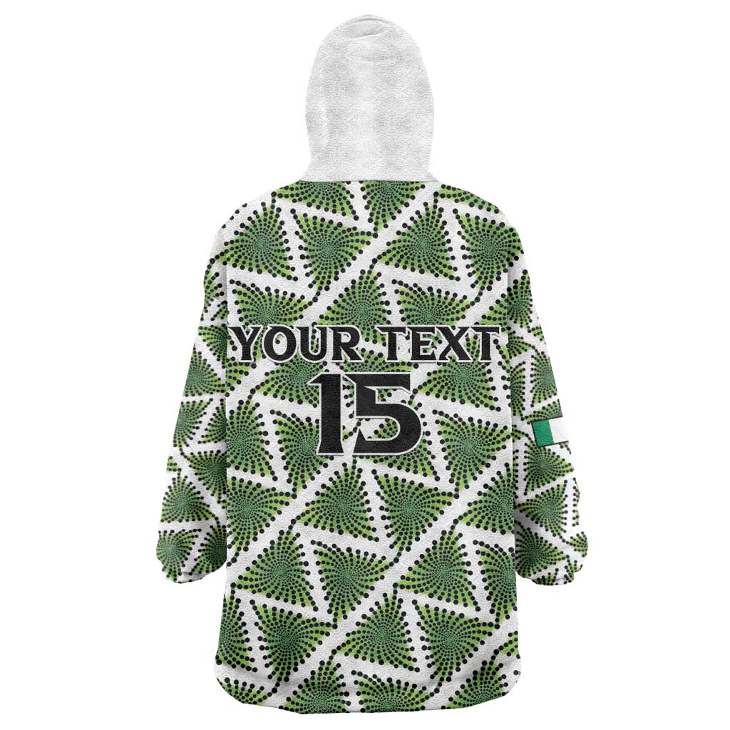 Custom Nigeria Football Wearable Blanket Hoodie Come On Super Eagles - Wonder Print Shop