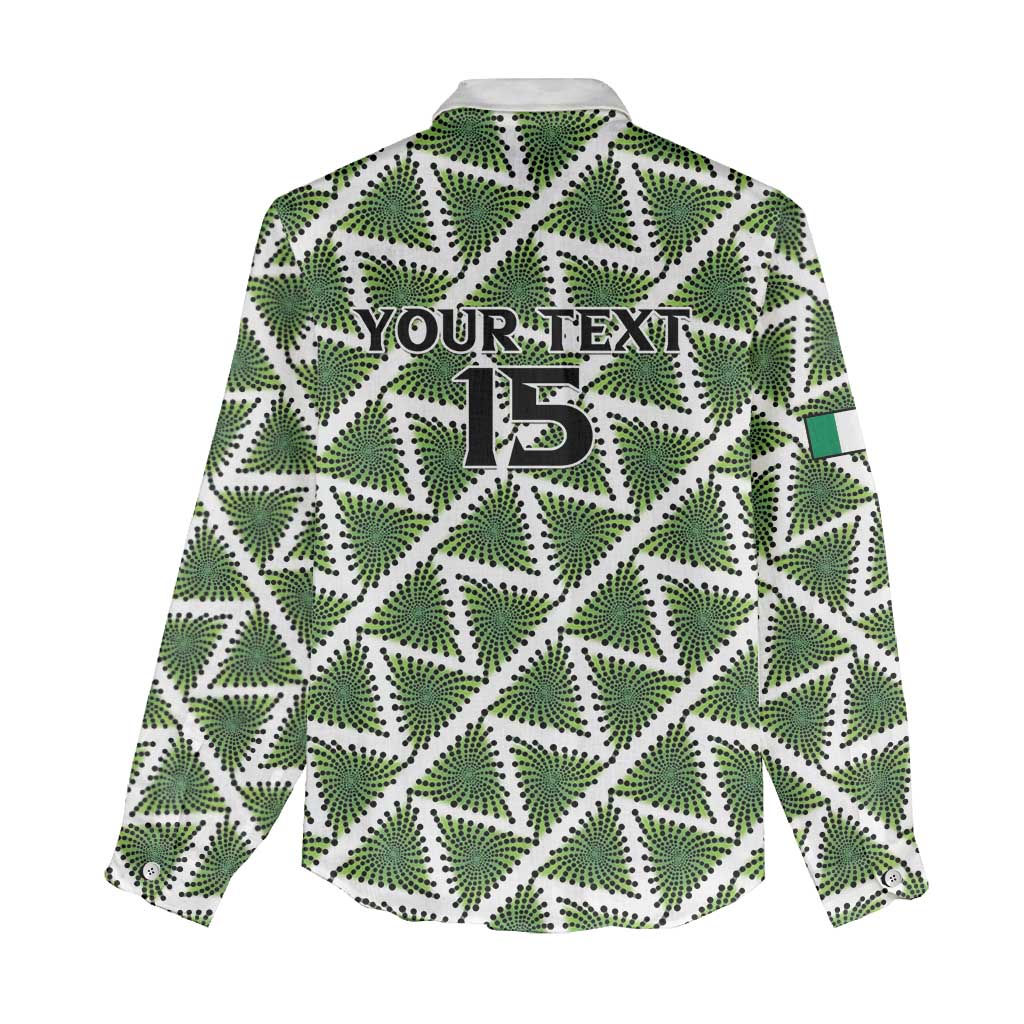 Custom Nigeria Football Women Casual Shirt Come On Super Eagles - Wonder Print Shop