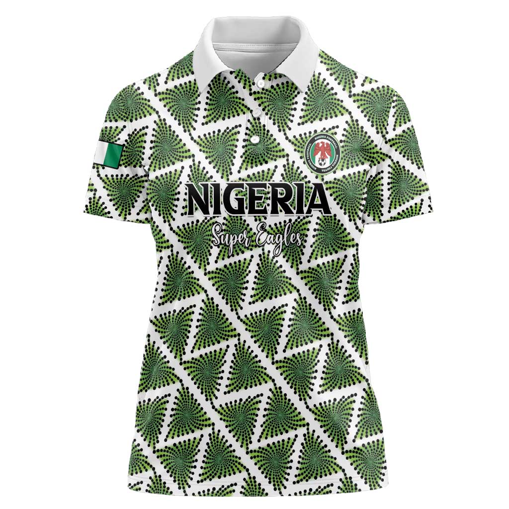 Custom Nigeria Football Women Polo Shirt Come On Super Eagles LT15