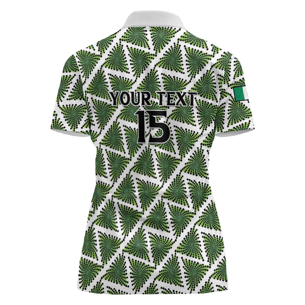 Custom Nigeria Football Women Polo Shirt Come On Super Eagles LT15