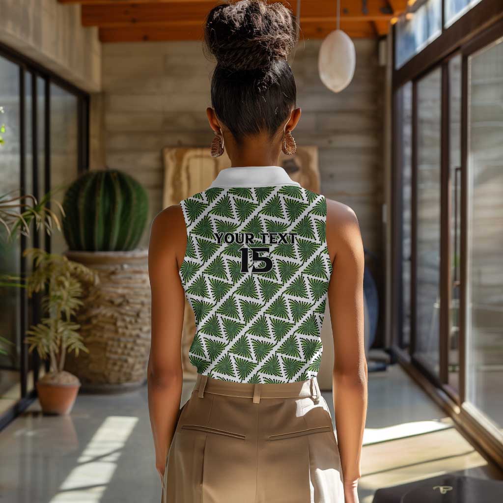 Custom Nigeria Football Women Sleeveless Polo Shirt Come On Super Eagles - Wonder Print Shop