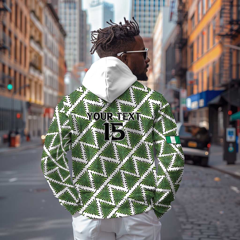 Custom Nigeria Football Zip Hoodie Come On Super Eagles - Wonder Print Shop