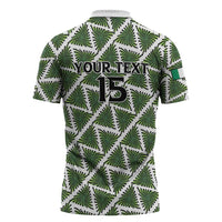 Custom Nigeria Football Zipper Polo Shirt Come On Super Eagles - Wonder Print Shop