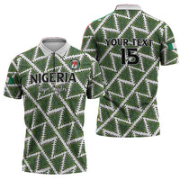 Custom Nigeria Football Zipper Polo Shirt Come On Super Eagles - Wonder Print Shop