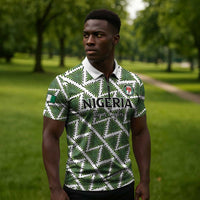 Custom Nigeria Football Zipper Polo Shirt Come On Super Eagles - Wonder Print Shop