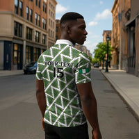 Custom Nigeria Football Zipper Polo Shirt Come On Super Eagles - Wonder Print Shop