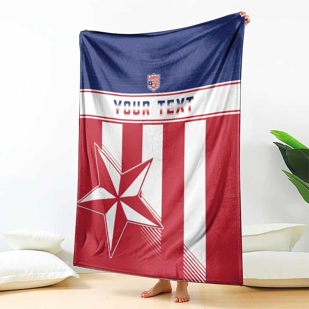 Custom Liberia Football Blanket Go Lone Stars