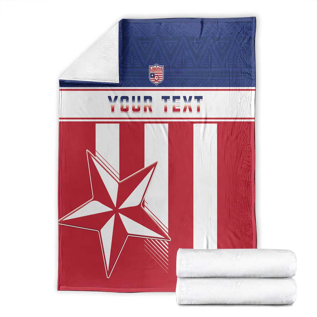 Custom Liberia Football Blanket Go Lone Stars