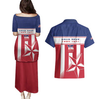 Custom Liberia Football Couples Matching Puletasi and Hawaiian Shirt Go Lone Stars