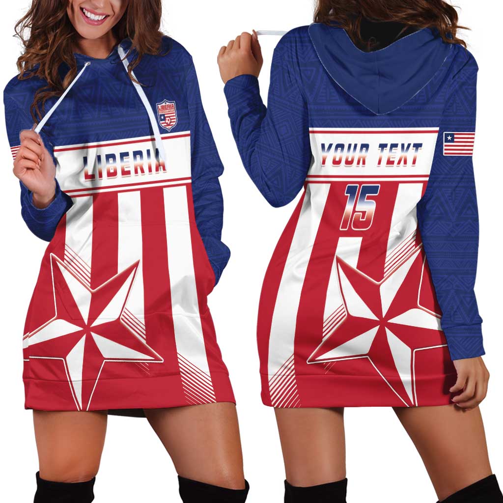 Custom Liberia Football Hoodie Dress Go Lone Stars