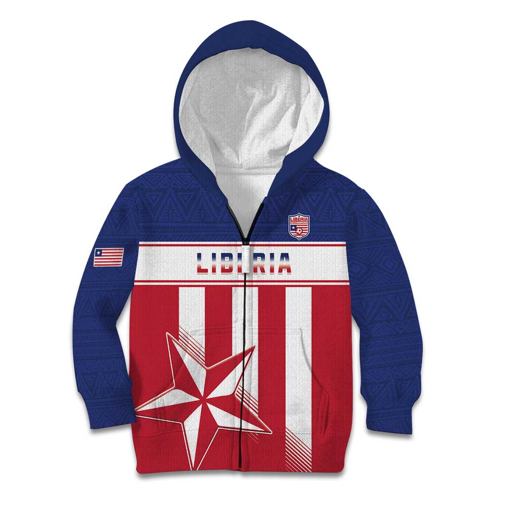 Custom Liberia Football Kid Hoodie Go Lone Stars